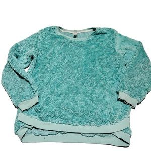 Xhilaration Girls Light Blue Fuzzy Soft Sweatshirt Size 14/16
